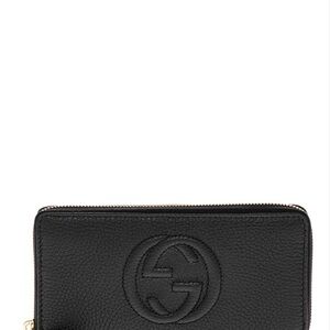 Gucci Black Textured Leather Wallet